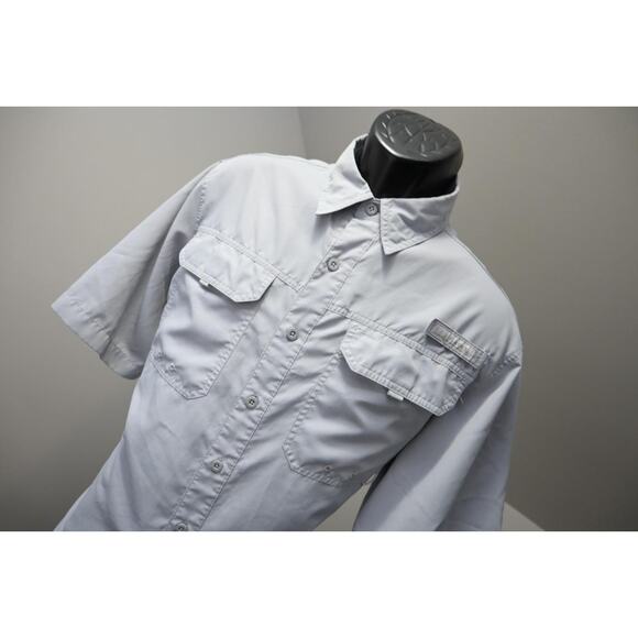 Habit Vented Fishing Shirt Gray Short Sleeve Camp Outdoors Mens Size Medium - Picture 4 of 10